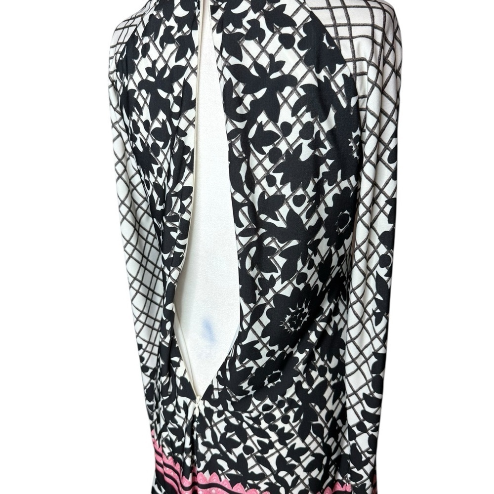 Eliza J Black and White Mini Dress floral size 8 - Picture 9 of 16